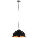 Ceiling Lamps 2 pcs Black and Gold Semi-spherical 40 cm E27 50876