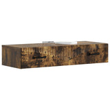 Wall-Mounted Side Table Smoked Oak 87.5 x 34.5 x 17 cm 899010
