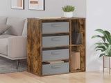 Sideboard with Drawer Smoked Oak 60 x 33.5 x 84 cm 8000472