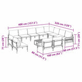 Garden Sofa Set Anthracite Steel 3379031