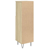 Bathroom Cabinet Sonoma Oak 30x30x100 cm Engineered Wood 849671