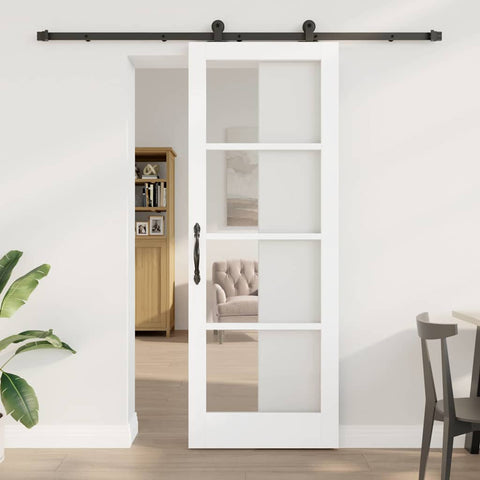 Sliding Door Manual ORKDAL White 78 x 211 cm Wood and metal 3332134