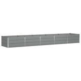 Planter Light Grey 400 x 80 x 45 cm Steel 42018146