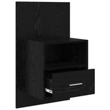 Bedside Cabinet with Drawer 2 pcs Black Oak 50 x 32.5 x 80cm 880497
