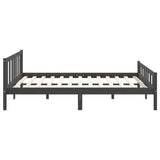 Bed Frame without Mattress Grey Solid Wood 120x200 cm 810676