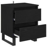 Bedside Cabinet 2 pcs Black Oak 40 x 35 x 50 cm Engineered Wood 881919