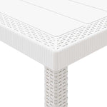 Garden Dining Set 13 pcs White Poly rattan and Cotton 3378626