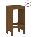5 Piece Garden Bar Set Honey Brown Solid Wood Pine 3157742