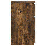 Bed Cabinets 2 pcs Smoked Oak 40x35x62.5 cm Engineered Wood 815172