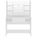 Makeup Table with LED Lights 100x40x135 cm MDF White 331538