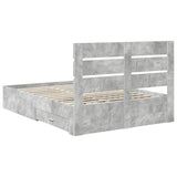 Bed Frame Concrete Grey 160 x 200 cm Engineered Wood 3411954