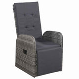 Garden Dining Set 5 pcs Grey Poly Rattan 3172819