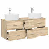 Bathroom Furniture Set 3 pcs Sonoma Oak 49.5 x 44.5 x 65 cm 3405885