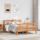Bed Frame with Headboard without Mattress Wax Brown 160x200 cm 3306132