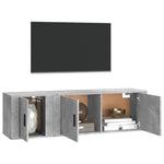 2 Piece TV Cabinet Set Concrete Grey Engineered Wood 3188426
