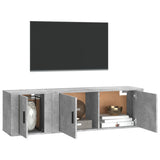 2 Piece TV Cabinet Set Concrete Grey Engineered Wood 3188426