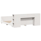 Bed Frame without Mattress White 180x200 cm Super King Solid Wood Pine 3323759
