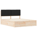 Bed Frame with Upholstered Headboard Black 150 x 200 cm 3398226