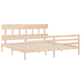 Bed Frame without Mattress 200x200 cm Solid Wood 3195176