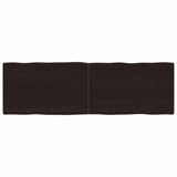 Table Top Dark Brown 160x50x cm Treated Solid Wood Live Edge 364036