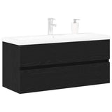 Bathroom Sink Cabinet Black Oak 100 x 39 x 62 cm 3333140