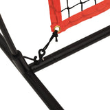 Portable Baseball Net Red&Black 369x107x271 cm Steel&Polyester 93739