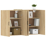 Wall Mounted Cabinets 2 pcs Sonoma Oak Engineered Wood 3197883