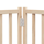 Dog Gate with Door Foldable 15 Panels 750 cm Poplar Wood 3155699