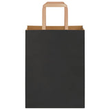 Paper Bags 250 pcs with Handles Black 21x11x28 cm 4101867