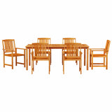 Garden Dining Set 7 pcs Brown Solid Acacia Wood 3375680