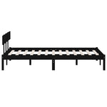 Bed Frame without Mattress Black Solid Wood 160x200 cm 810161