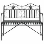 Garden Bench Black 104 x 54 x 93cm Steel 42008119