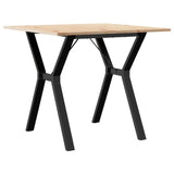 Dining Table Y-Frame 80x80x75 cm Solid Wood Pine and Steel 3282717