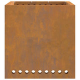 Smokeless Fire Pit Brown 48 x 48 x 50 cm Weathering Steel 858987