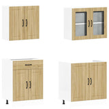 4 Piece Kitchen Cabinet Set Lucca Sonoma Oak Engineered Wood 3314864