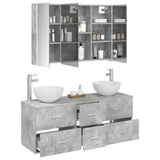 Bathroom Furniture Set 4 pcs Concrete Grey 3406746