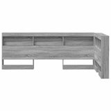 Storage Headboard with Shelf Grey Sonoma 90 cm Engineered Wood 3335458