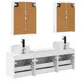 Bathroom Cabinet Set 5 pcs White Engineered Wood 3406607