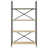 Bookshelf 4-Tier 80 x 30 x 146 cm Engineered wood Sonoma Oak 879894