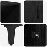 Highboard Black Oak 69.5 x 34 x 180 cm Engineered Wood 3416180
