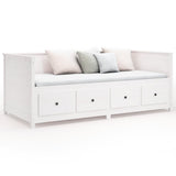 Day Bed without Mattress White 100x200 cm Solid Wood Pine 820897