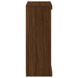 Sideboard with LED Lights Brown Oak 60.5x37x100 cm 836713