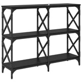Console Table Black Oak 100 x 28 x 80.5 cm Engineered Wood 882783