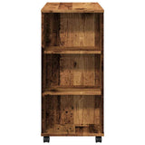 Rolling Cabinet Old Wood 60x35x75 cm Engineered Wood 856656