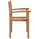 Chair 8 pcs Brown 56 x 55 x 90.5 cm Solid Teak Wood 3375765