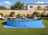 Pool Ground Mat 49 pcs 408 cm Round EVA Foam Blue 42042644