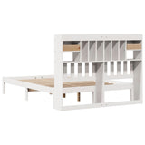 Bookcase Bed without Mattress White 140x200 cm Solid Wood Pine 3321627