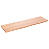 Wall Shelf Light Brown 100x30x2 cm Treated Solid Wood Oak 363680