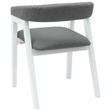 Dining Chairs 2 pcs White 54 x 57 x 73 cm Solid Rubber Wood 42020424