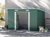 7 x 4ft Outdoor Storage Shed with Foundation Kit, Lean to Metal Garden Shed for Log, Rubbish Bin, T3398P320149